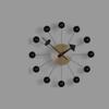 Ball Clock Black/Brass