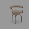 LC7 Outdoor Swivel Chair, Cat. L Kemi, Bianco 13L360, Frame Textured Mud