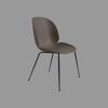 Beetle Dining Chair Conic Base Black - Un-Upholstered