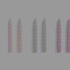 Candle Twist Set of 6 - Light Rose/Light Grey/Lilac