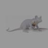 Mouse Lamp Lying Down - White